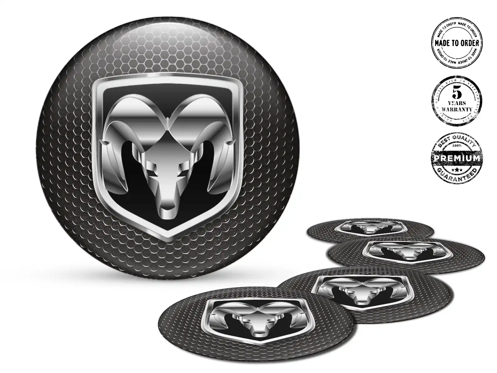 Dodge Decalcomania Cerchio Auto Emblemi Alta Qualità